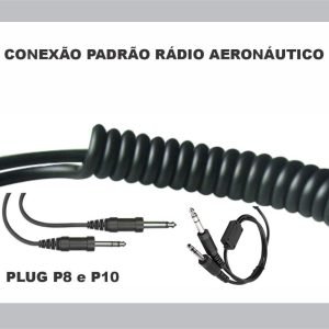 CABO DE CONEXÃO PARA RÁDIOS DE AVIÃO E HT