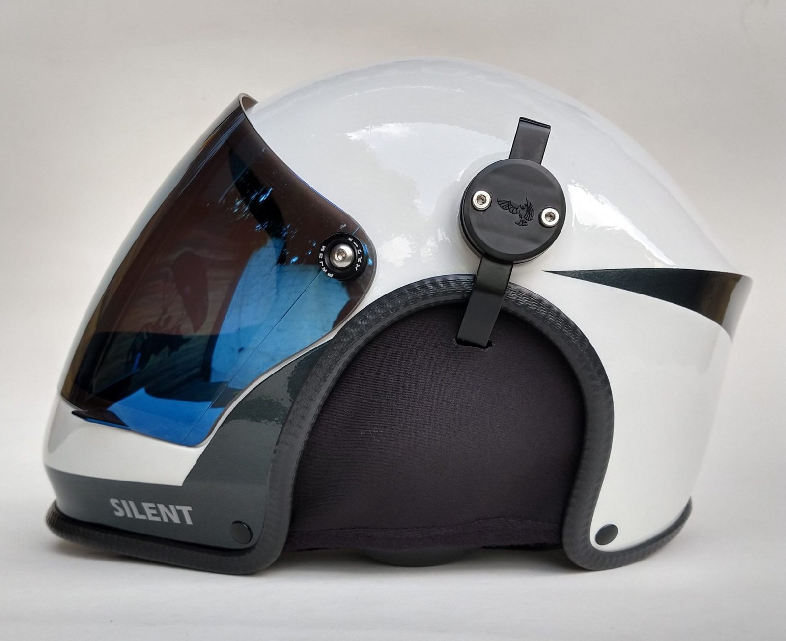 CAPACETE SILENT FUL FACE COR CARBON COLORS COM INTERCOMUNICADOR BLUETOOTH V6 PRO E CABO PRA RADIO - Imagem 33