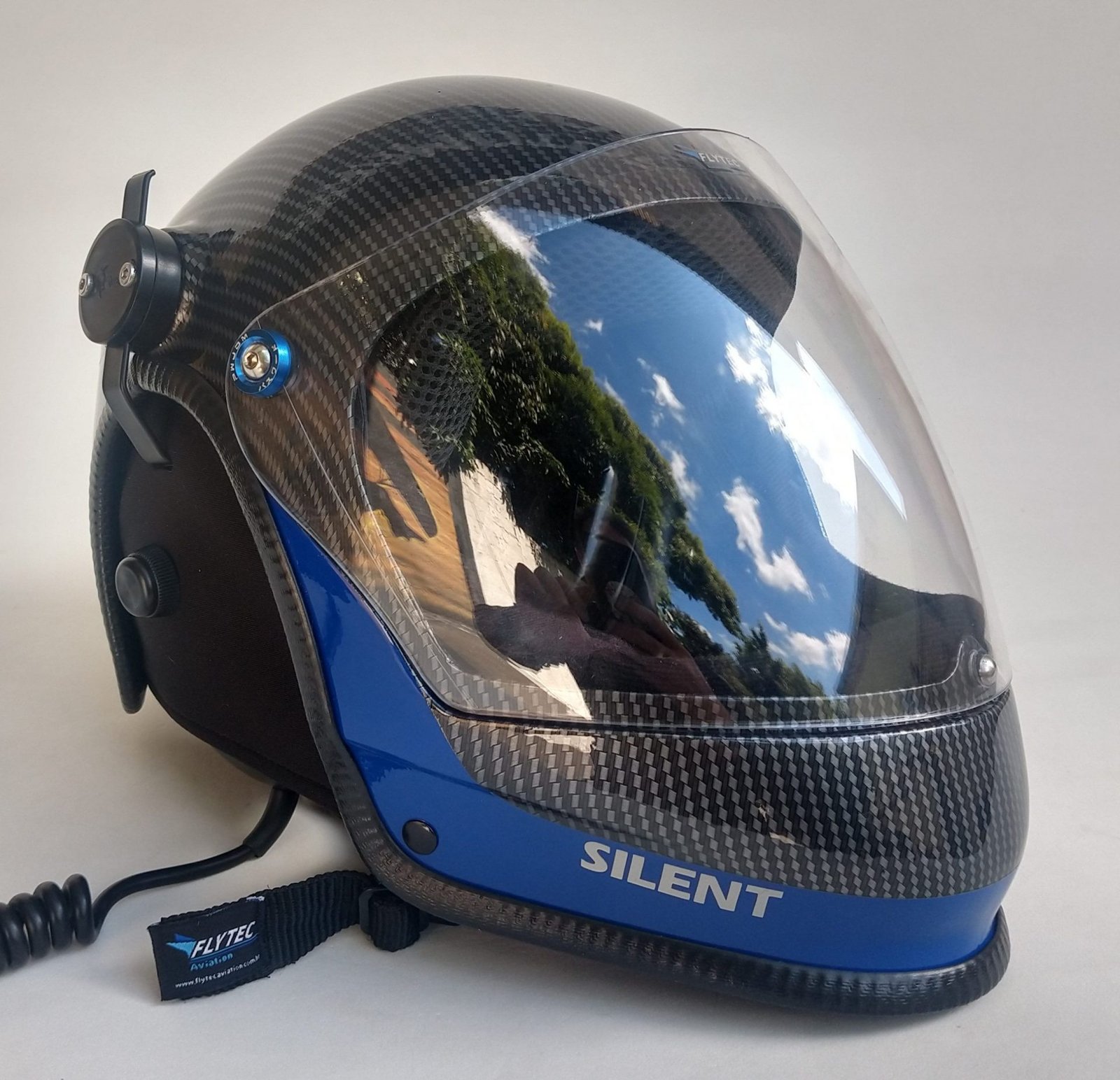 CAPACETE SILENT FUL FACE COR CARBON COLORS COM INTERCOMUNICADOR BLUETOOTH V6 PRO E CABO PRA RADIO - Imagem 8