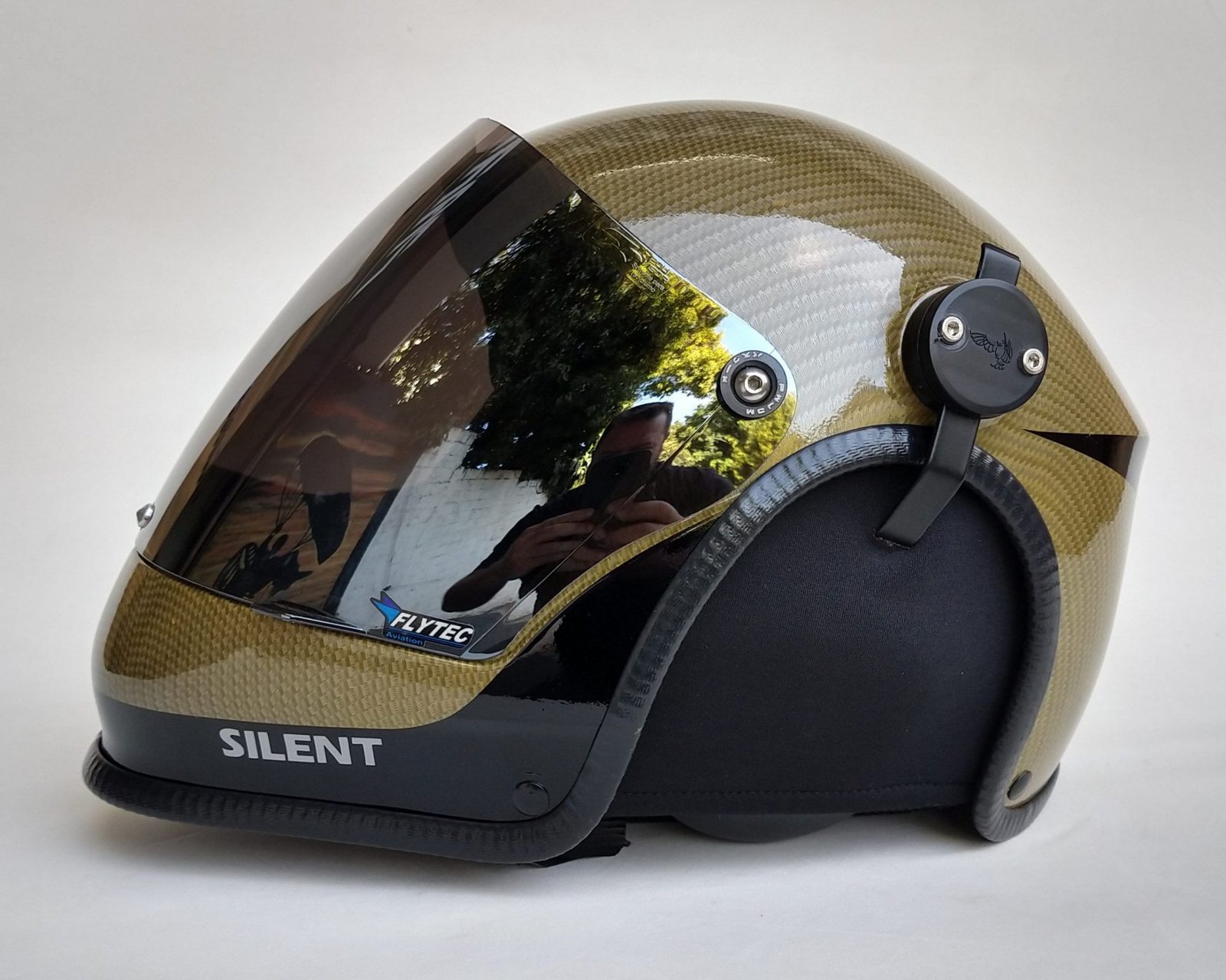 CAPACETE SILENT FUL FACE COR CARBON COLORS COM INTERCOMUNICADOR BLUETOOTH V6 PRO E CABO PRA RADIO - Imagem 2