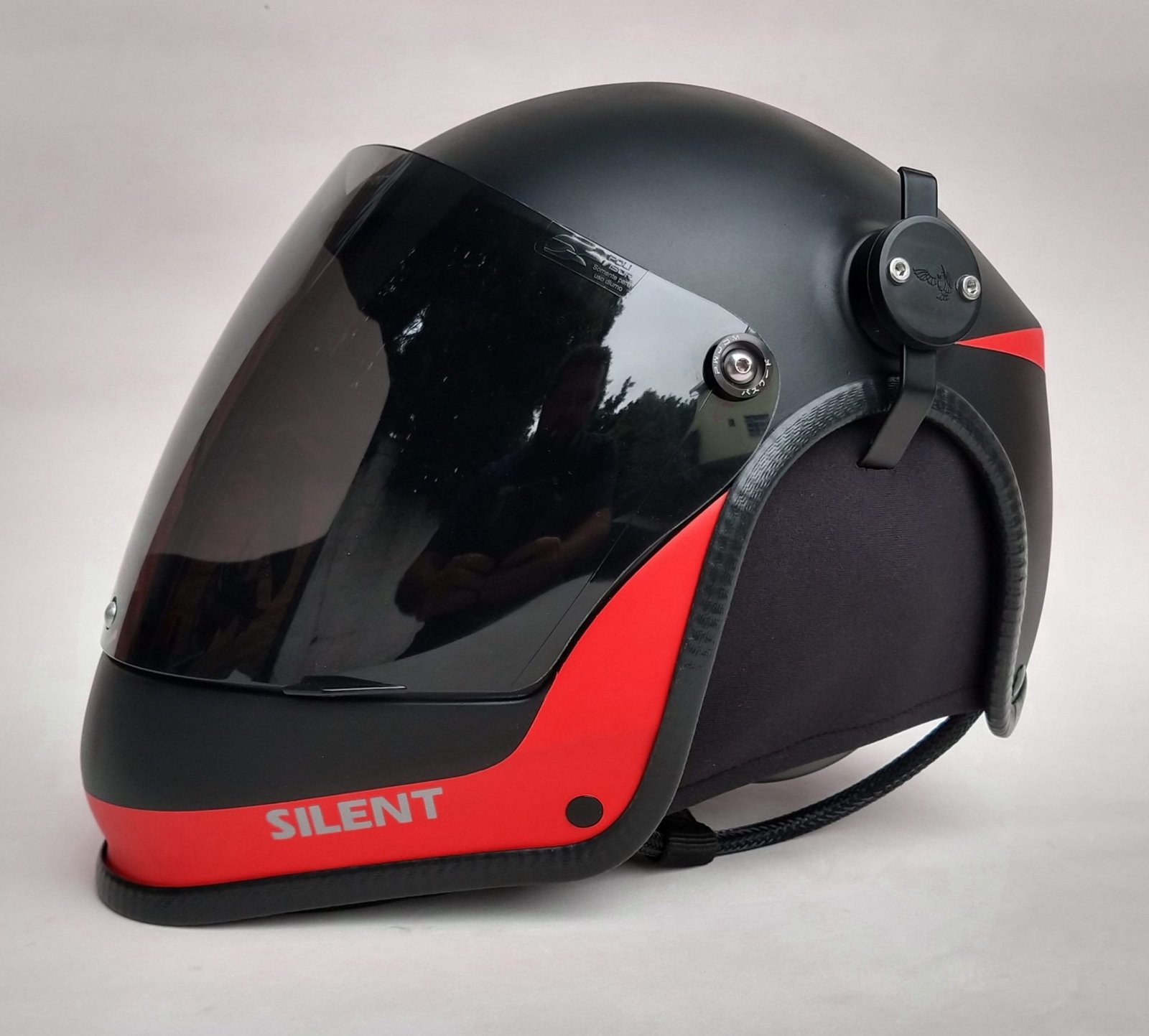 CAPACETE SILENT FUL FACE COR CARBON COLORS COM INTERCOMUNICADOR BLUETOOTH V6 PRO E CABO PRA RADIO - Imagem 45