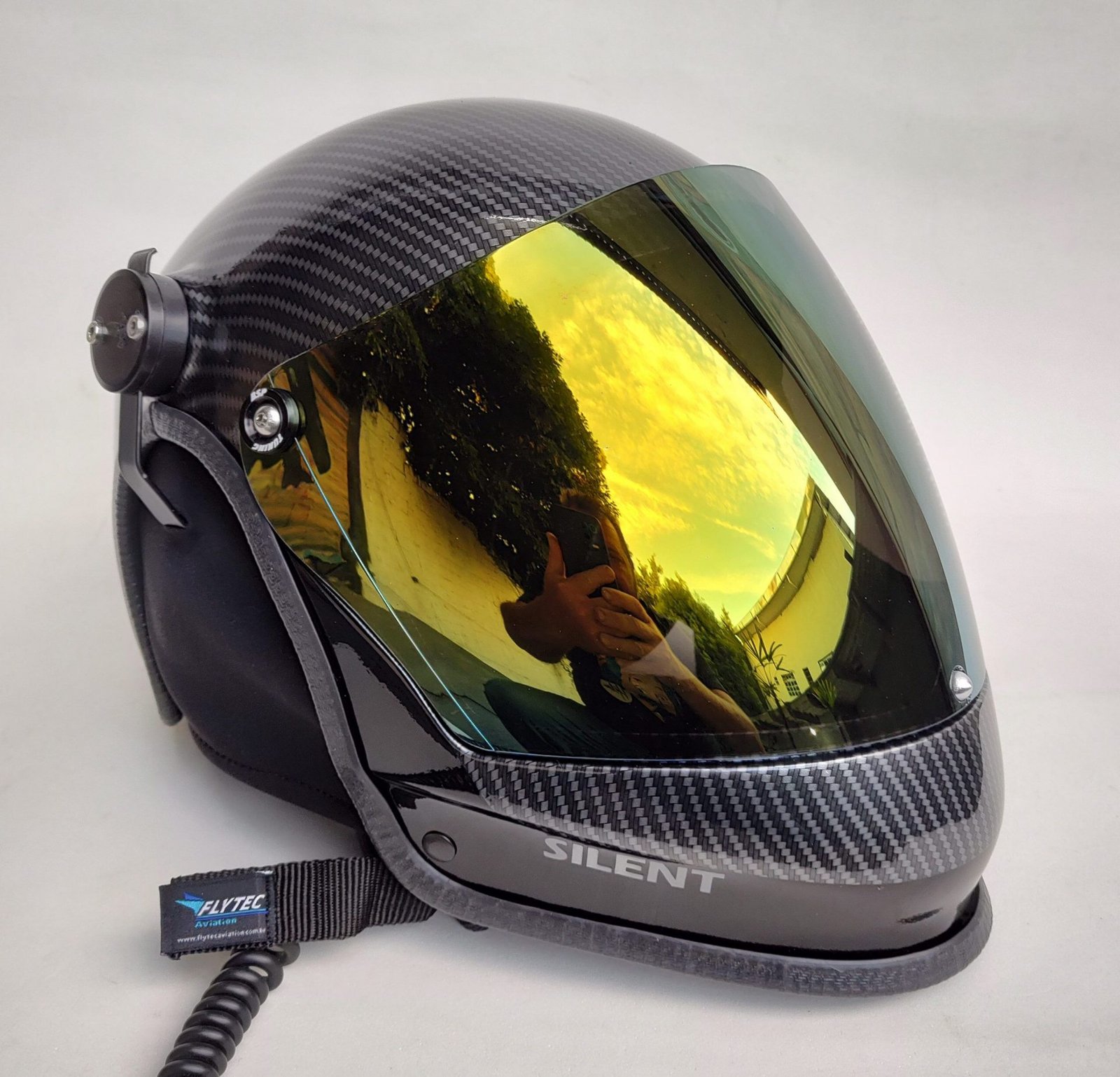 CAPACETE SILENT FUL FACE COR CARBON COLORS COM INTERCOMUNICADOR BLUETOOTH V6 PRO E CABO PRA RADIO - Imagem 26