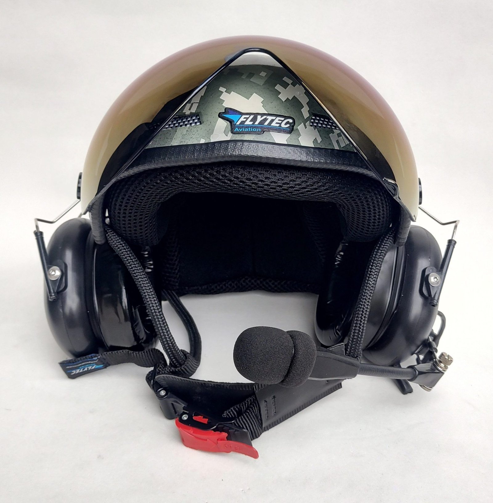 CAPACETE RAPTOR COMBAT FOREST COR CAMUFLADO COM VISEIRA AZUL IRIDIUM - Imagem 10