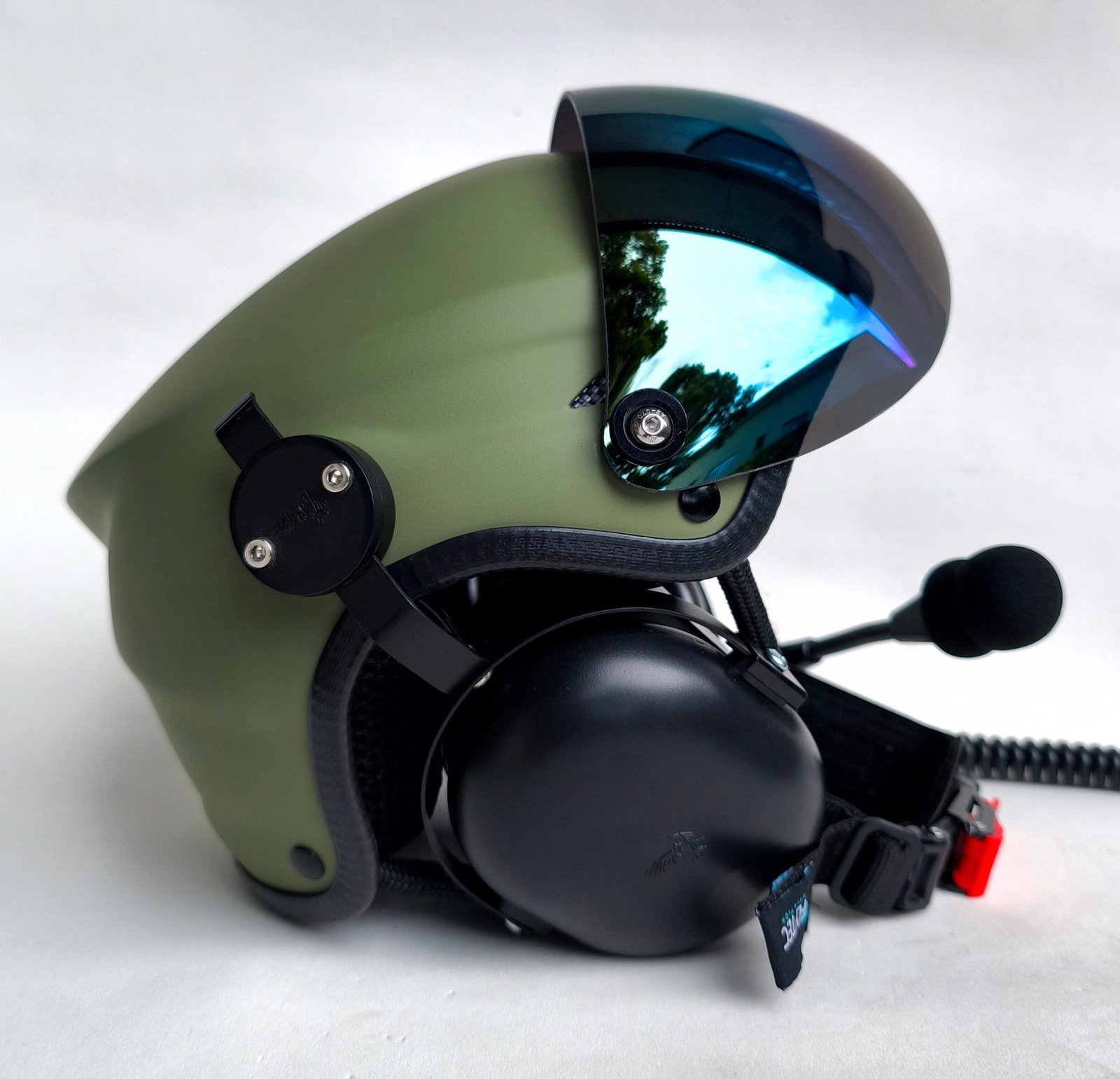 CAPACETE RAPTOR COR VERDE FOSCO MILITAR COM VISEIRA - Imagem 6