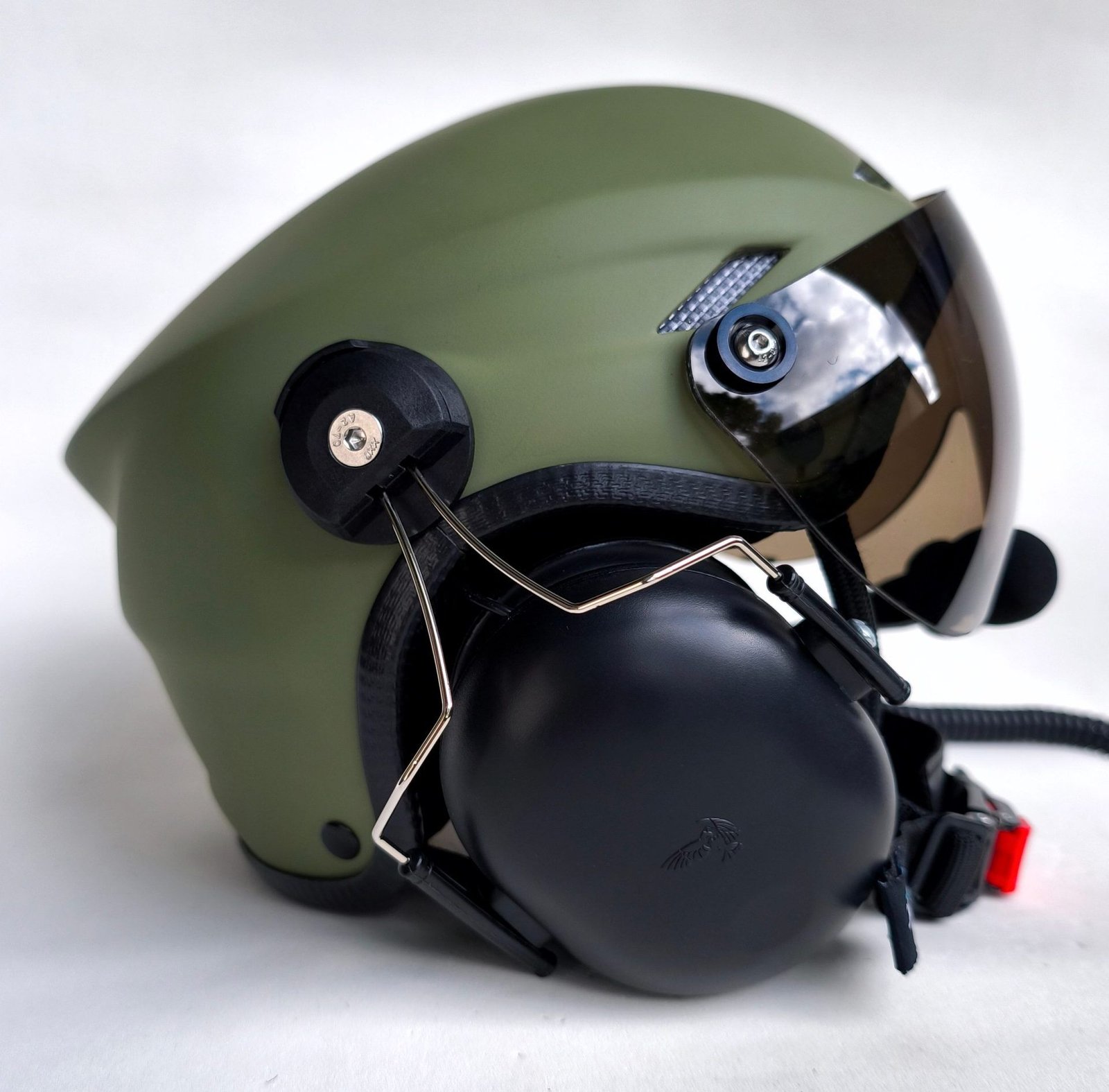 CAPACETE RAPTOR COR VERDE FOSCO MILITAR COM VISEIRA - Imagem 10
