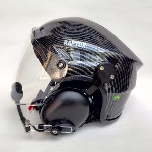 CAPACETE RAPTOR COR FIBRA DE CARBONO COM VISEIRA FULL FACE