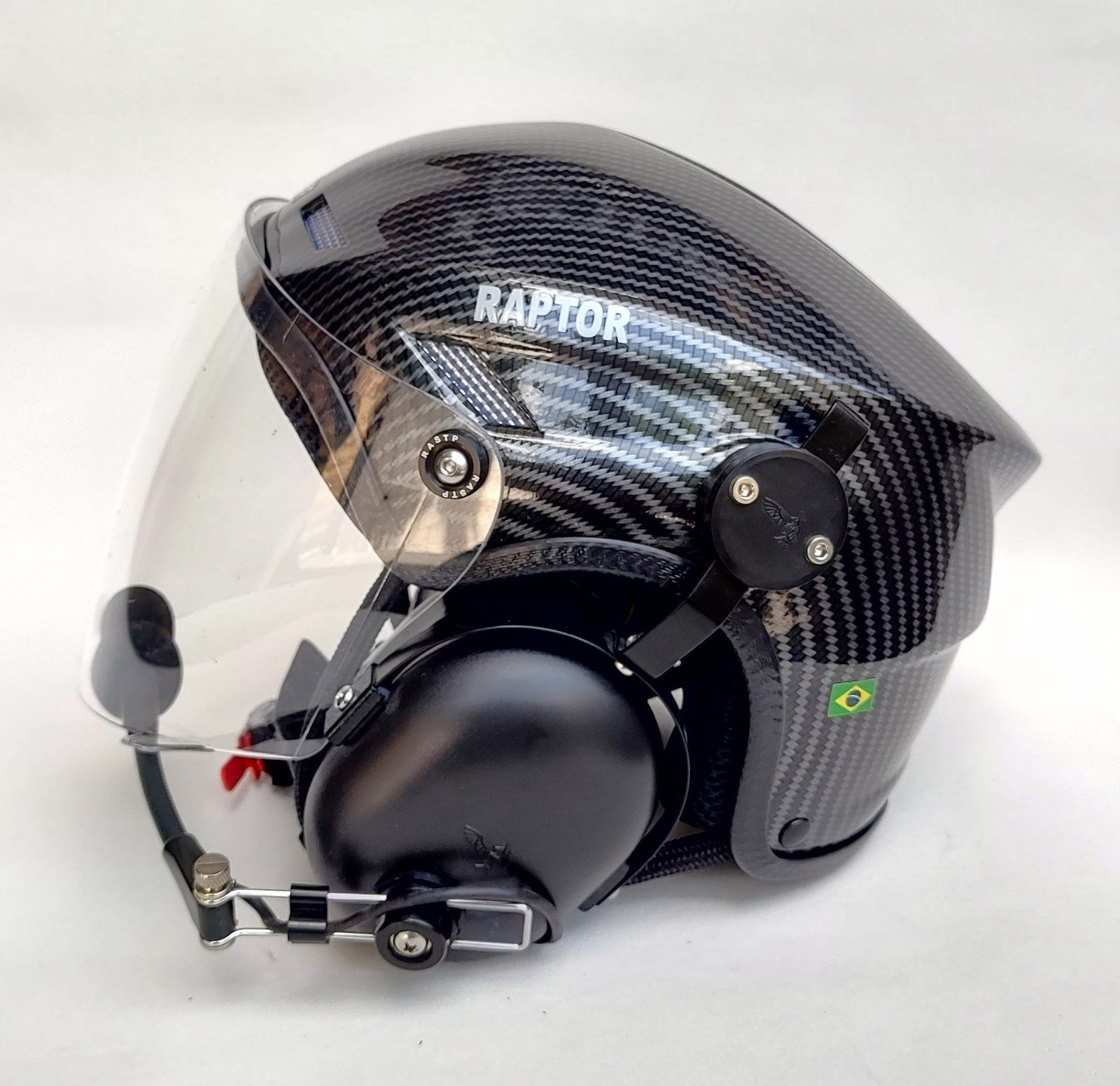 CAPACETE RAPTOR COR FIBRA DE CARBONO COM VISEIRA FULL FACE