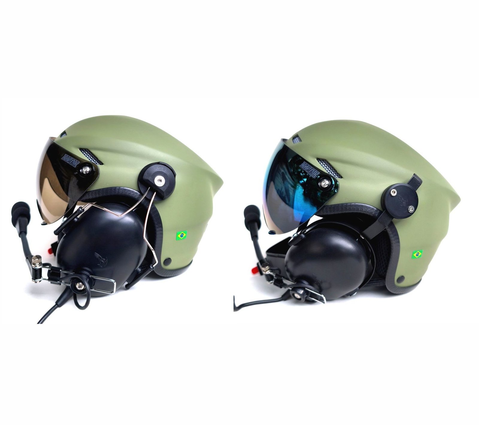 CAPACETE RAPTOR COR VERDE FOSCO MILITAR COM VISEIRA