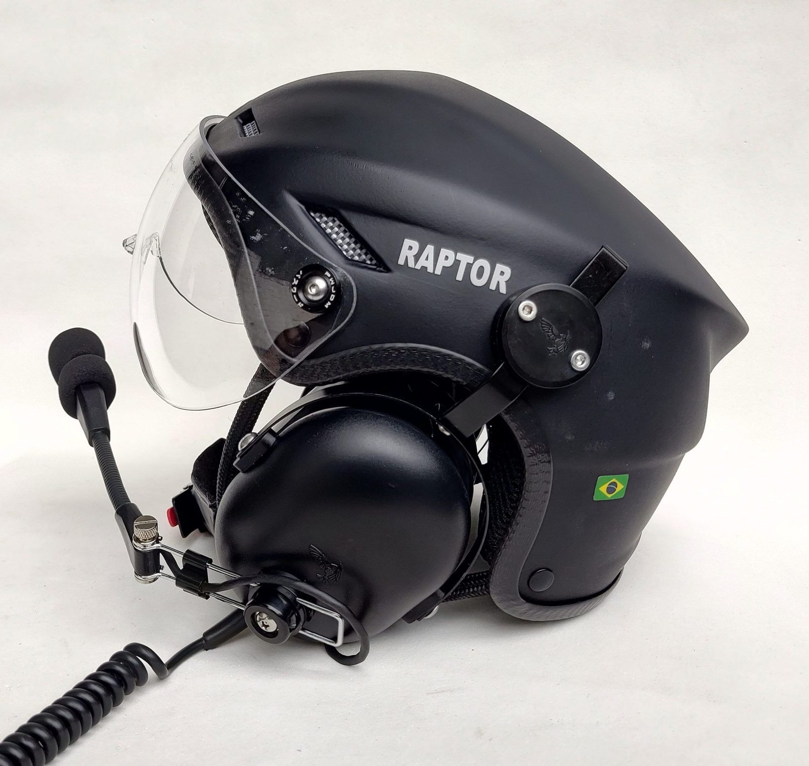 CAPACETE RAPTOR PRETO FOSCO COM VISEIRA E SISTEMA DE PRENDER A FONIA MODELO FLYTEC - Imagem 23
