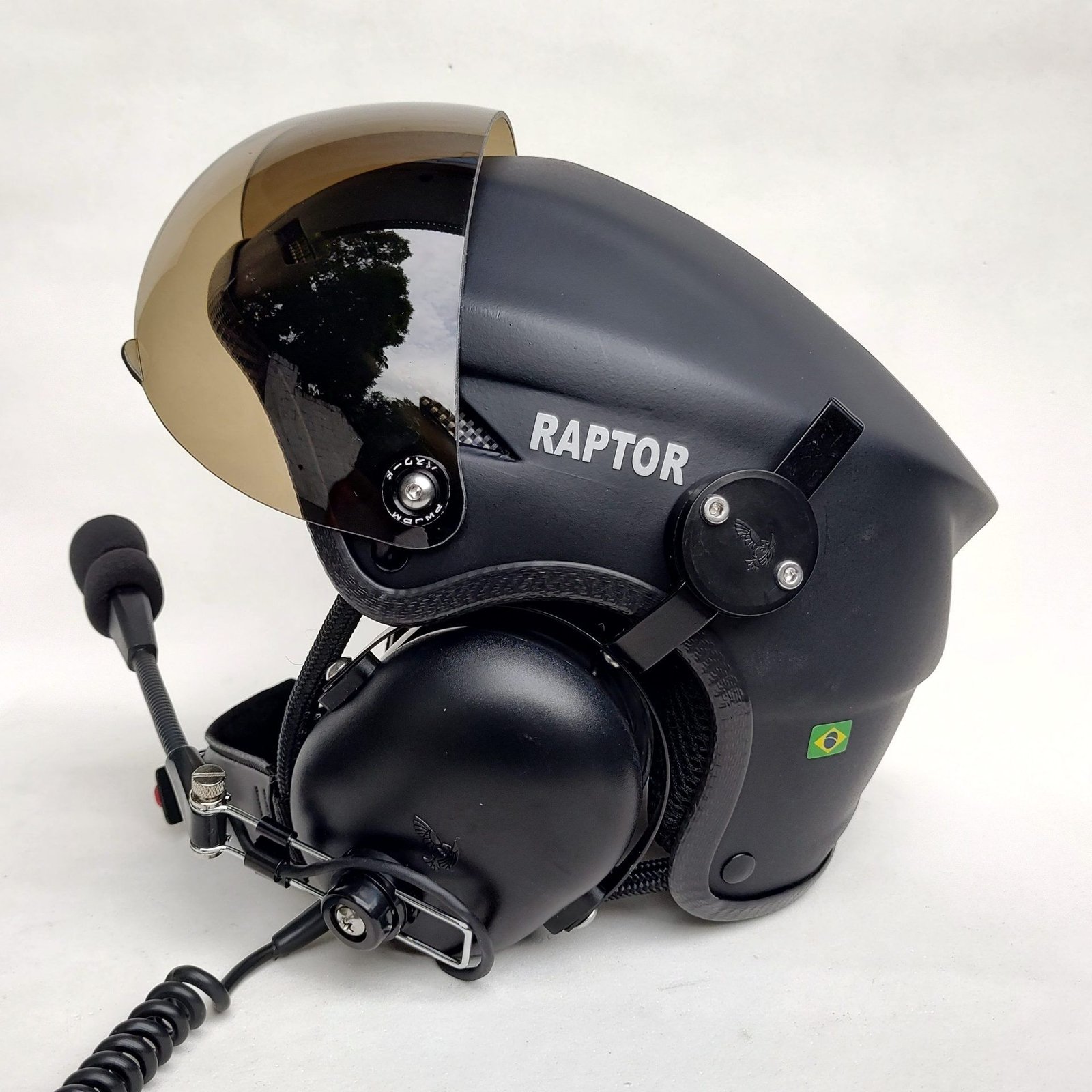CAPACETE RAPTOR PRETO FOSCO COM VISEIRA E SISTEMA DE PRENDER A FONIA MODELO FLYTEC - Imagem 16