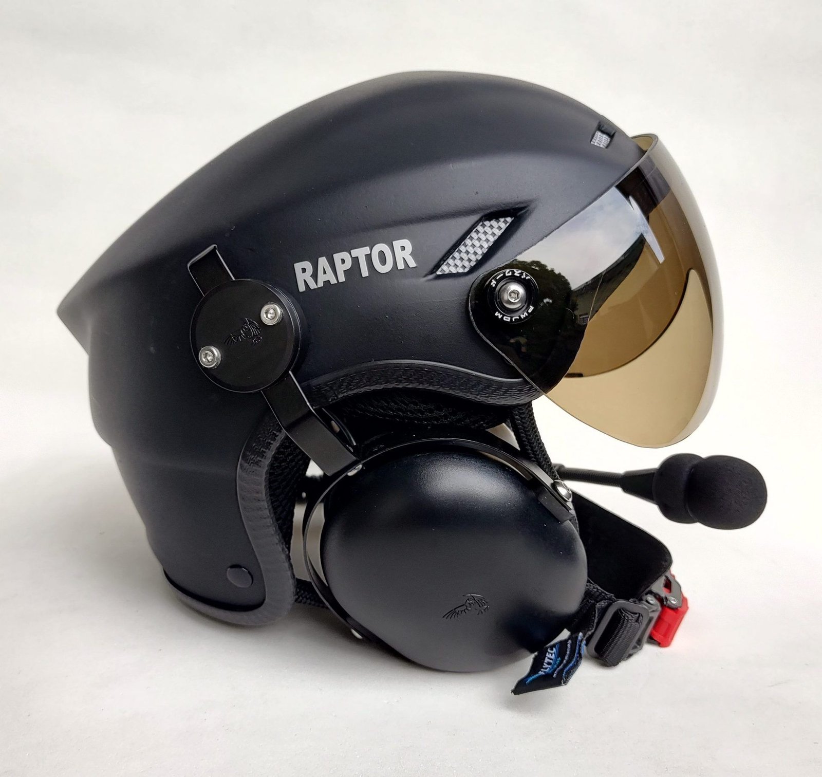 CAPACETE RAPTOR PRETO FOSCO COM VISEIRA E SISTEMA DE PRENDER A FONIA MODELO FLYTEC - Imagem 14