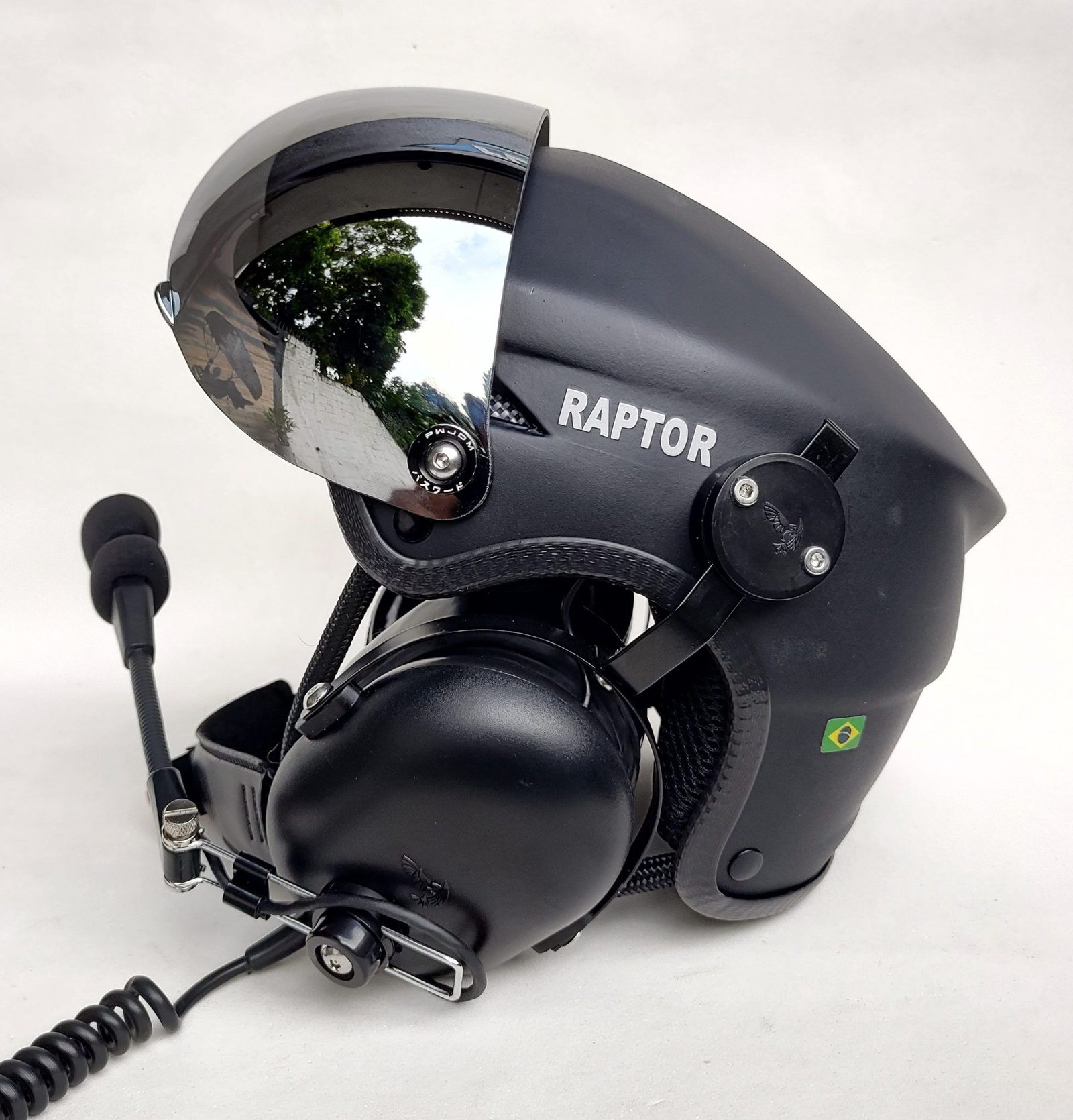 CAPACETE RAPTOR PRETO FOSCO COM VISEIRA E SISTEMA DE PRENDER A FONIA MODELO FLYTEC - Imagem 11