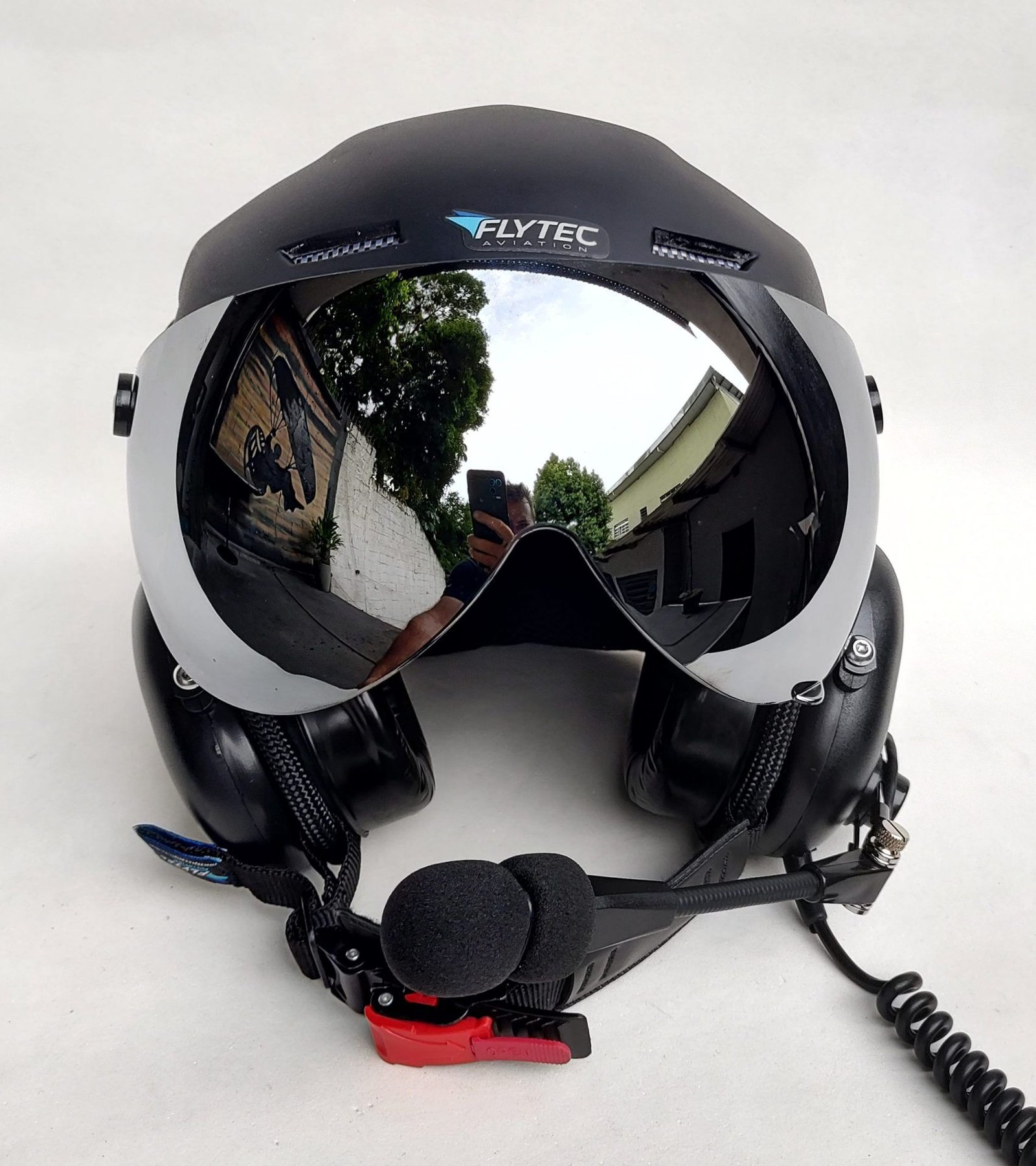 CAPACETE RAPTOR PRETO FOSCO COM VISEIRA E SISTEMA DE PRENDER A FONIA MODELO FLYTEC - Imagem 8