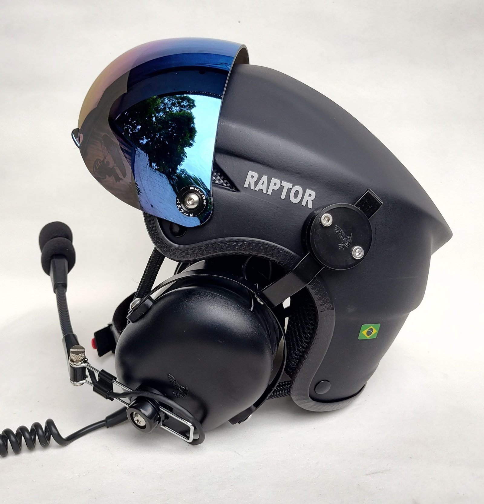CAPACETE RAPTOR PRETO FOSCO COM VISEIRA E SISTEMA DE PRENDER A FONIA MODELO FLYTEC - Imagem 6