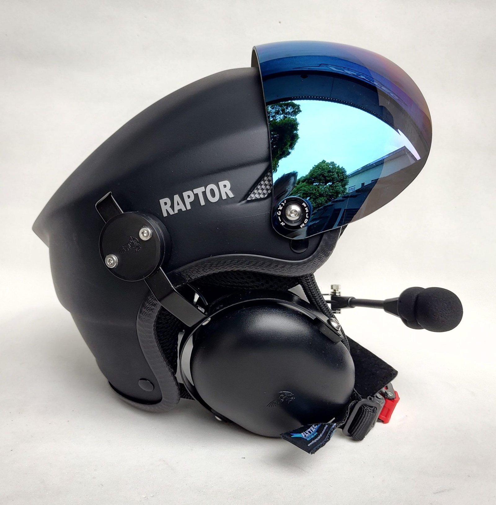 CAPACETE RAPTOR PRETO FOSCO COM VISEIRA E SISTEMA DE PRENDER A FONIA MODELO FLYTEC - Imagem 5