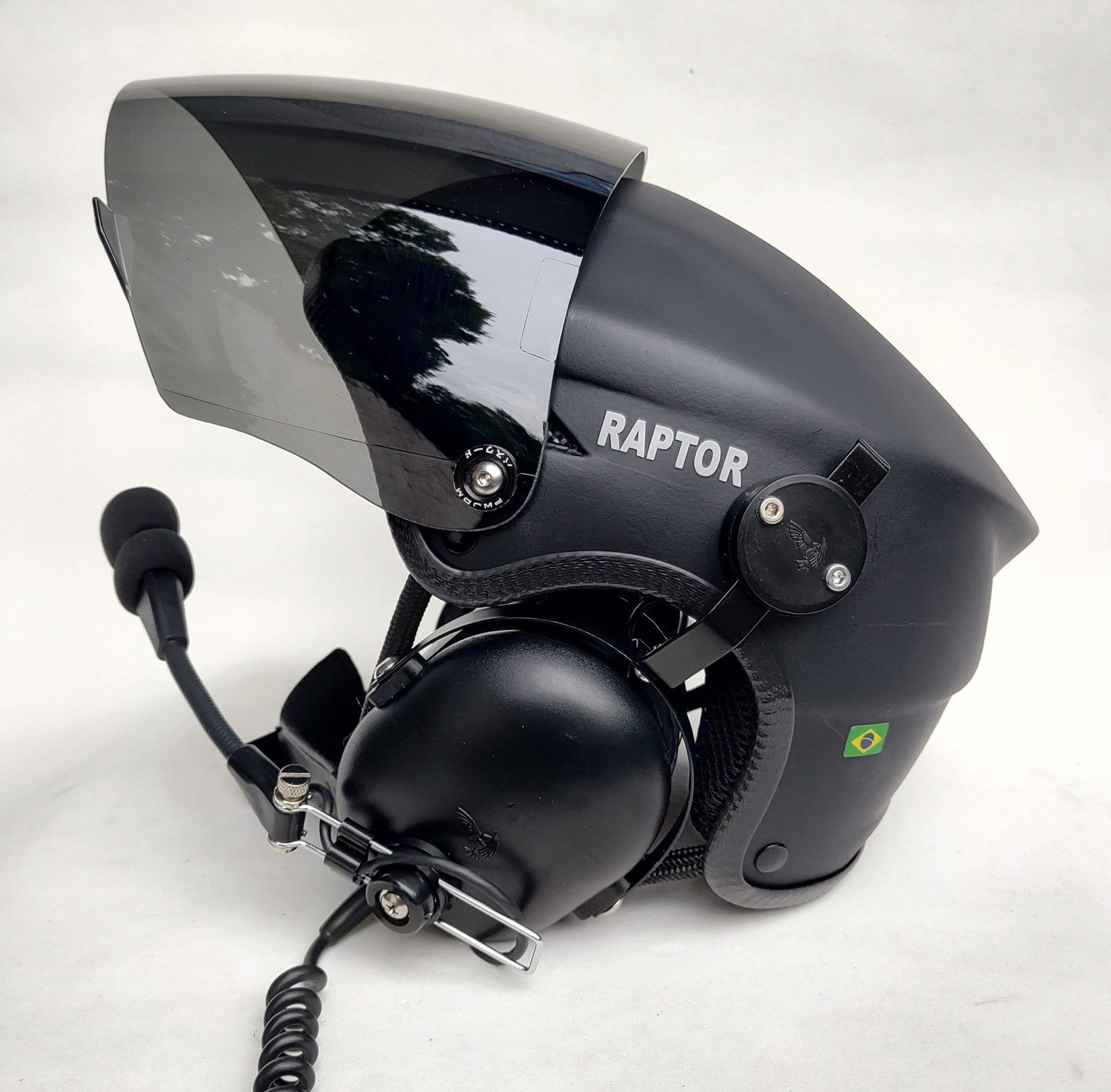 CAPACETE RAPTOR COR PRETO FOSCO COM VISEIRA MODELO FULL FACE E SISTEMA DE PRENDER A FONIA MODELO FLYTEC - Imagem 9