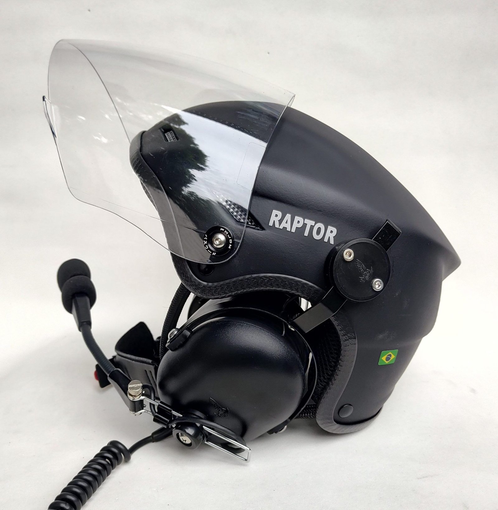 CAPACETE RAPTOR COR PRETO FOSCO COM VISEIRA MODELO FULL FACE E SISTEMA DE PRENDER A FONIA MODELO FLYTEC - Imagem 5