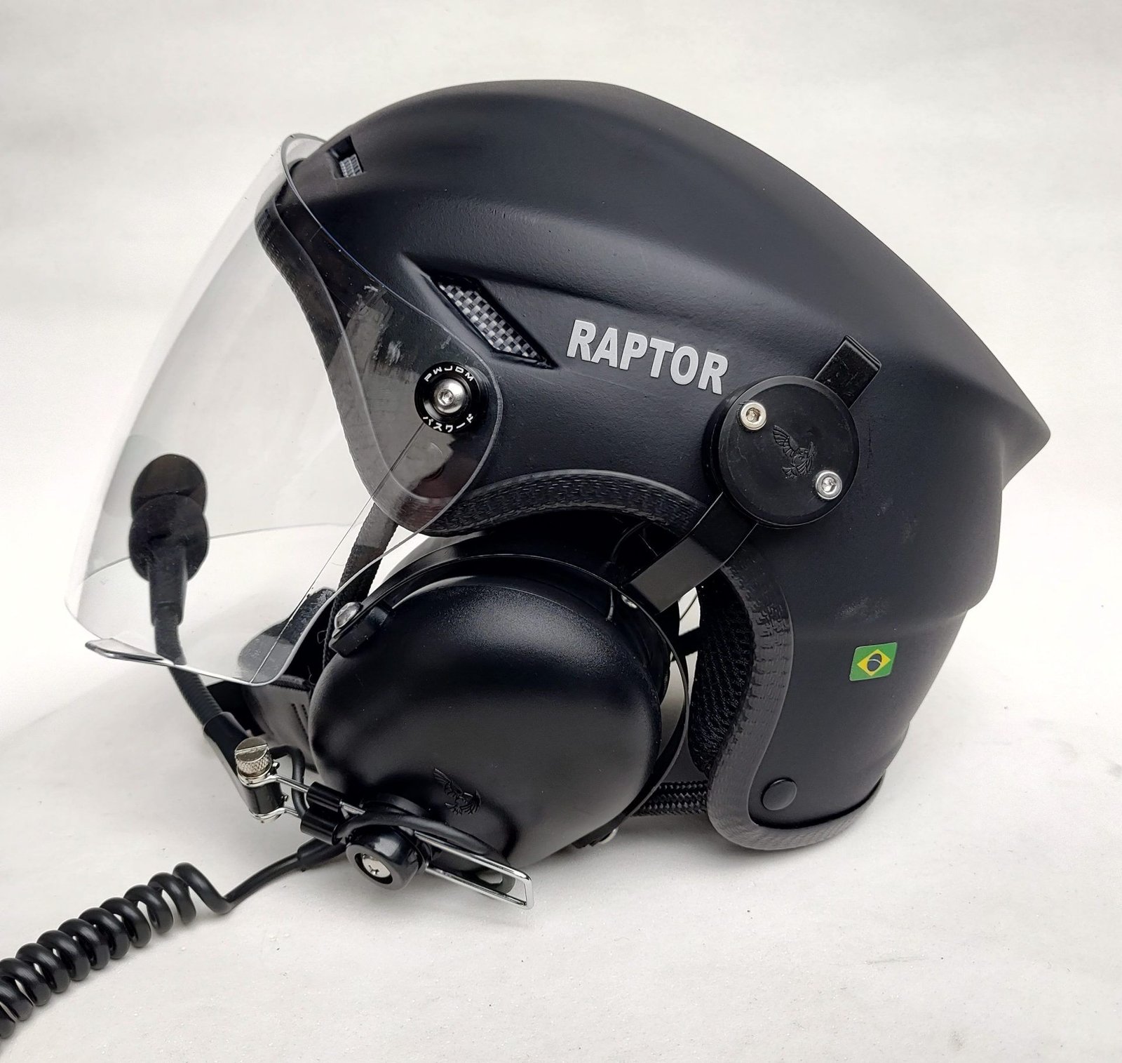 CAPACETE RAPTOR COR PRETO FOSCO COM VISEIRA MODELO FULL FACE E SISTEMA DE PRENDER A FONIA MODELO FLYTEC - Imagem 2
