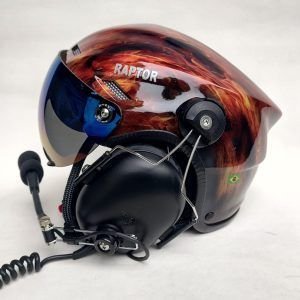 CAPACETE RAPTOR PINTURA WTP COR FIRE
