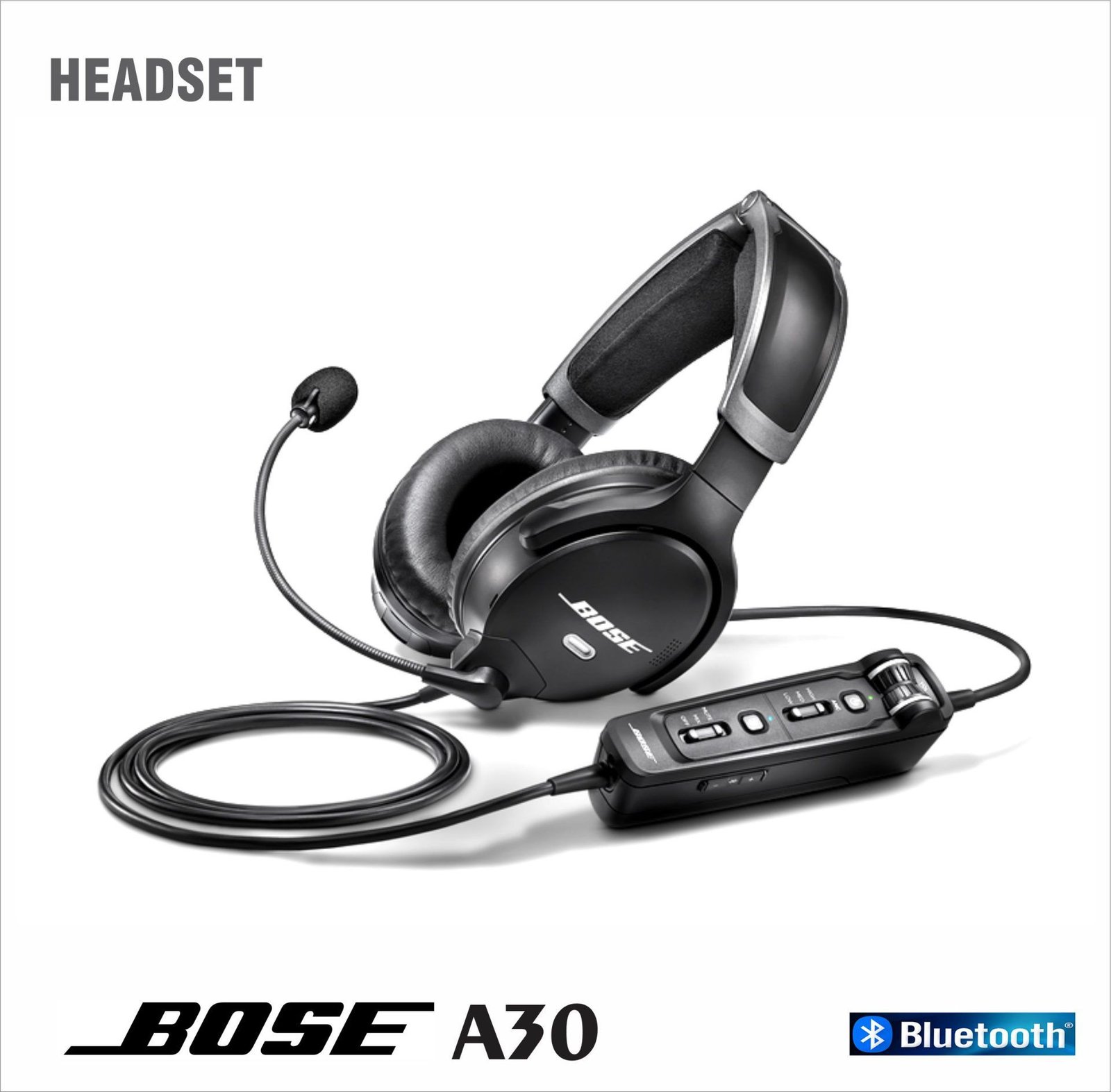 HEADSET BOSE A30 ANR BLUETOOTH DUAL PLUG AVIAÇÃO