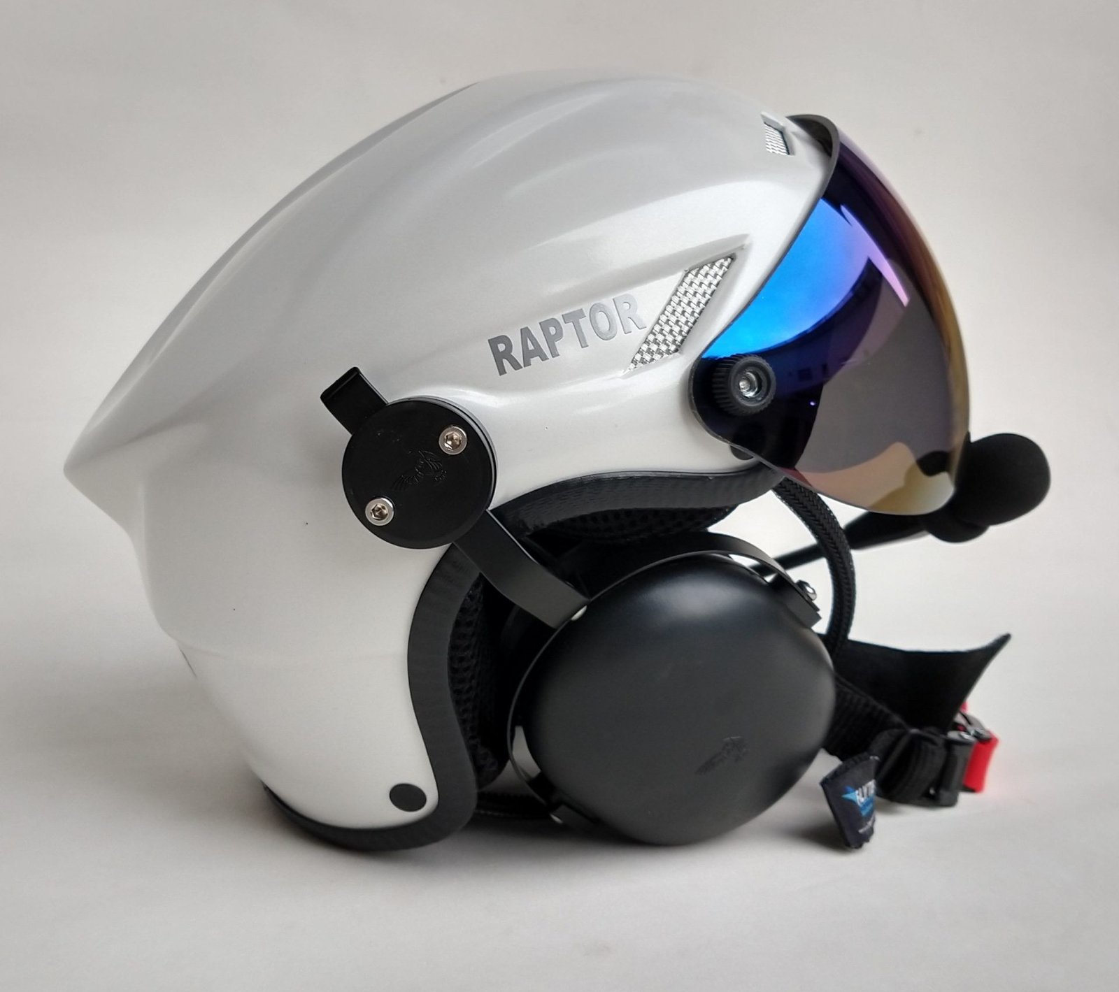 CAPACETE RAPTOR BRANCO BRILHO COM VISEIRA FULL FACE - Imagem 2
