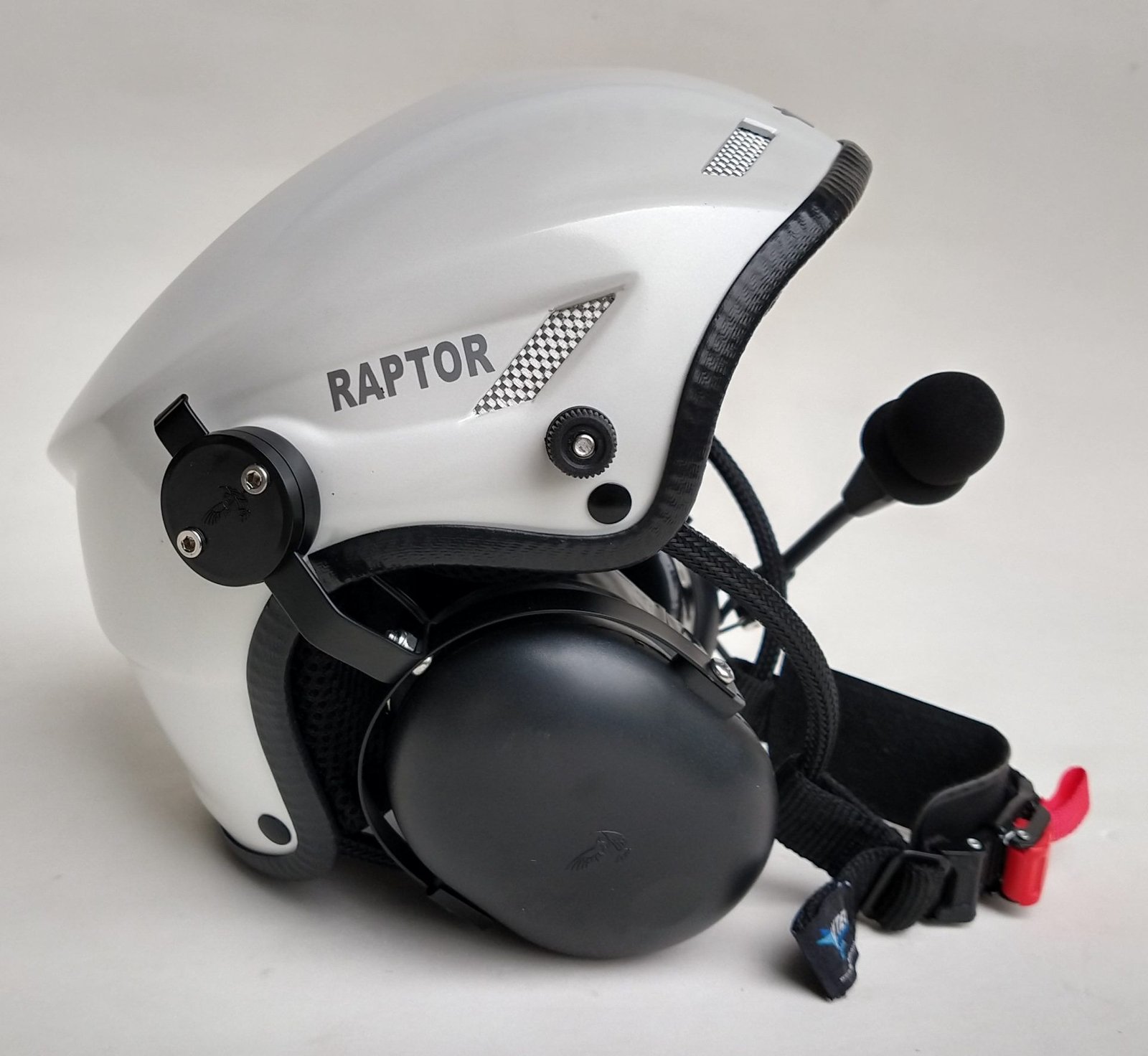 CAPACETE RAPTOR BRANCO BRILHO COM VISEIRA FULL FACE - Imagem 4