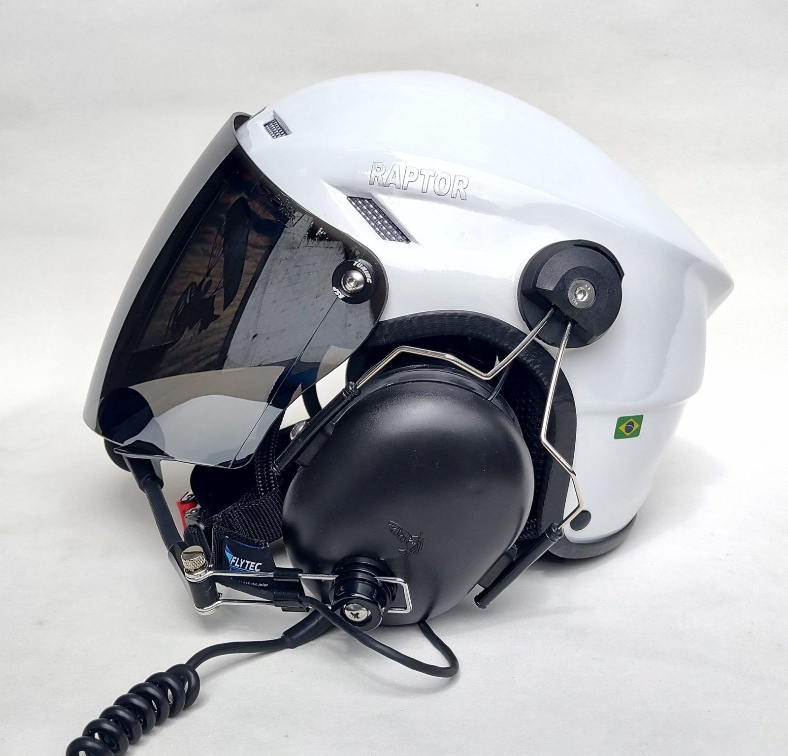 CAPACETE RAPTOR BRANCO BRILHO COM VISEIRA FULL FACE - Imagem 17