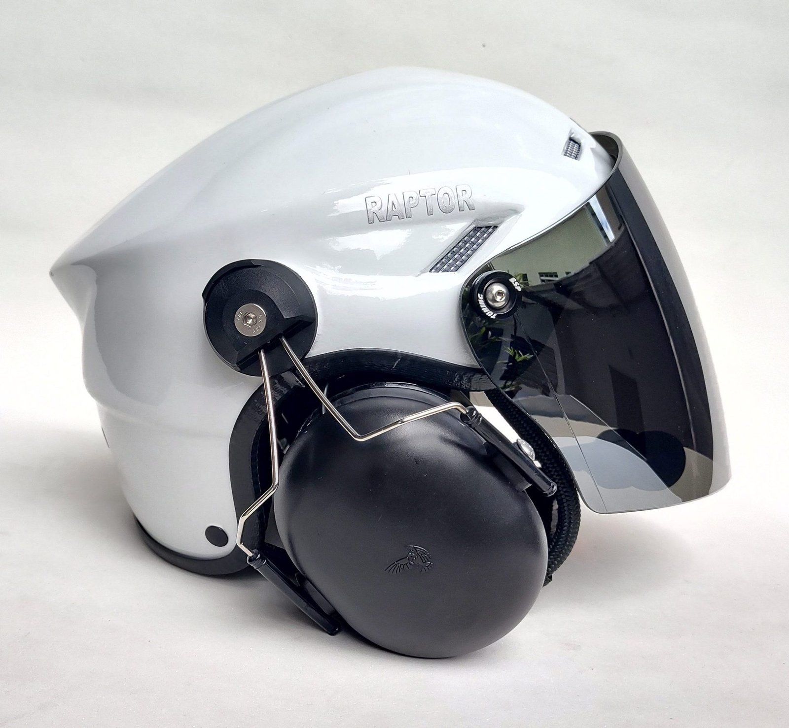 CAPACETE RAPTOR BRANCO BRILHO COM VISEIRA FULL FACE - Imagem 20