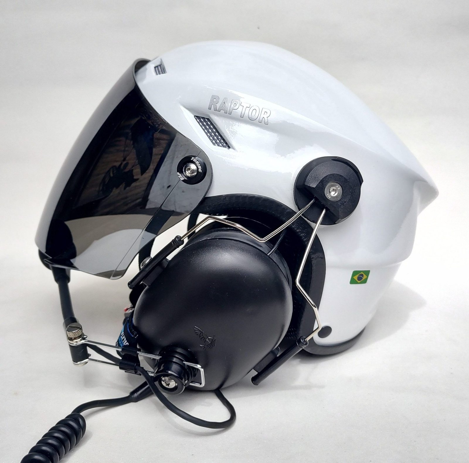 CAPACETE RAPTOR BRANCO BRILHO COM VISEIRA FULL FACE - Imagem 24