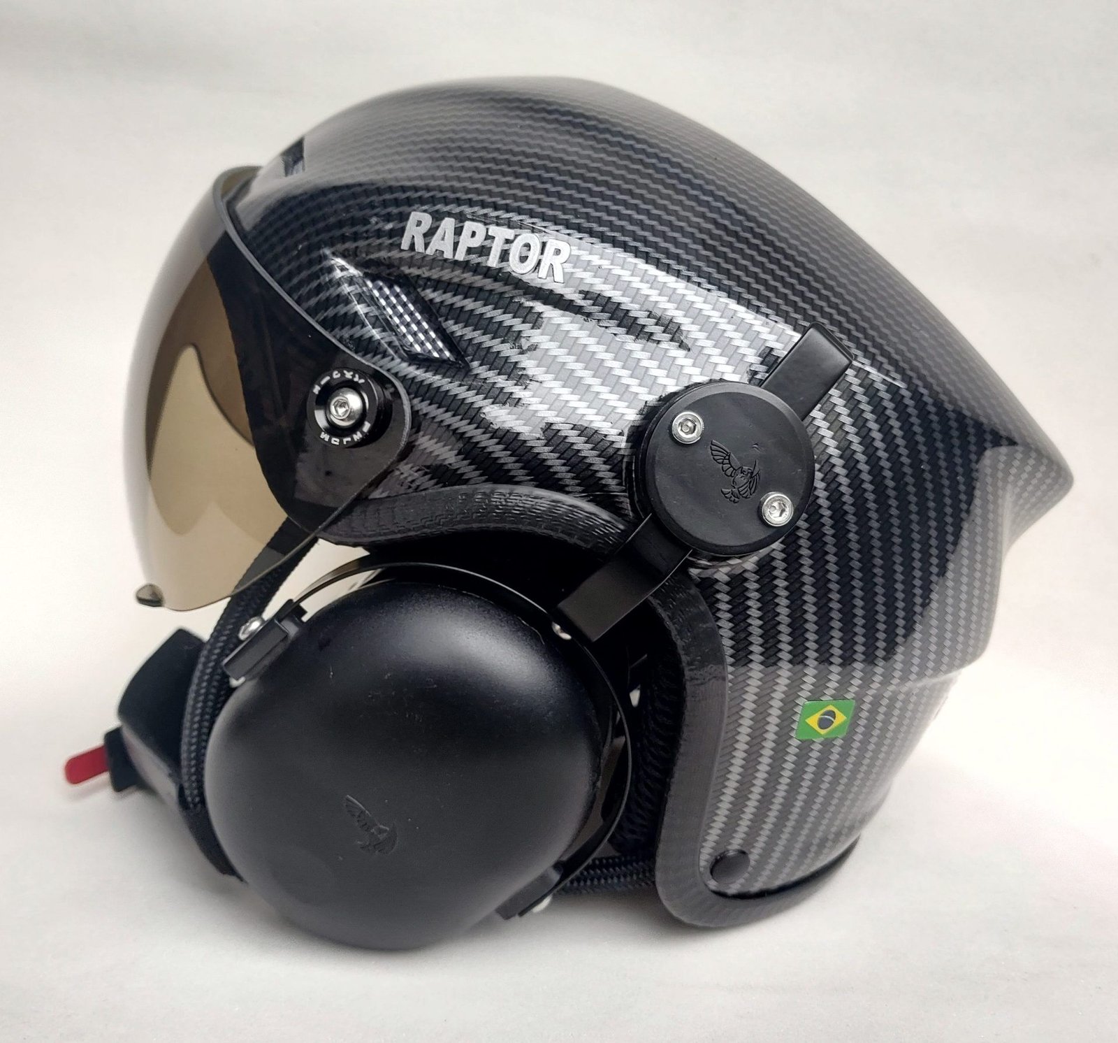 CAPACETE RAPTOR COM ABAFADOR DE RUÍDO E SISTEMA BLUETOOTH INTERCOMUNICADOR V6 PLUS SEM CONEXÃO PRA RÁDIO - Imagem 9