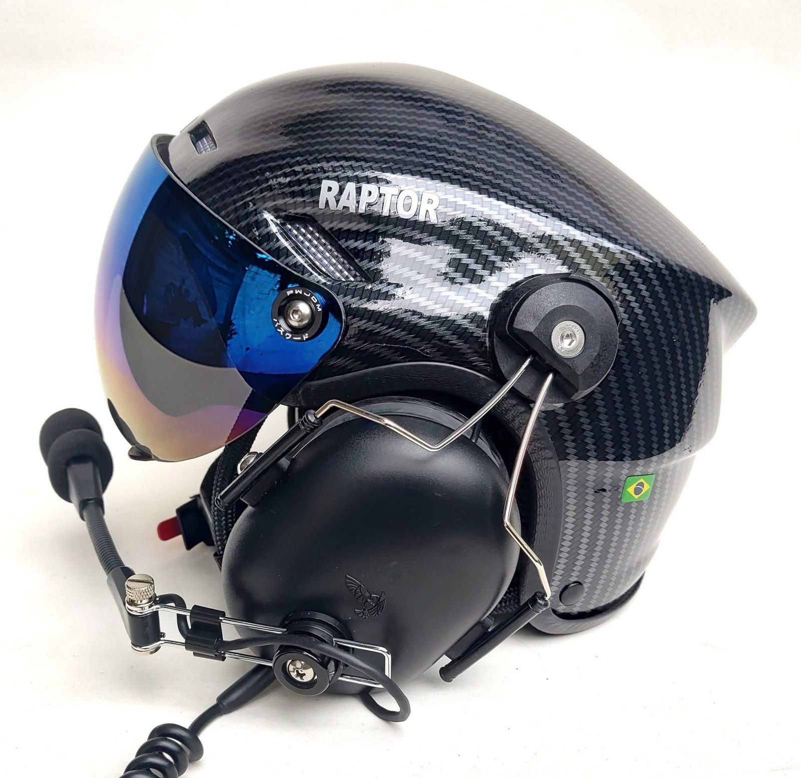 CAPACETE RAPTOR PINTURA WTP COR FIBRA DE CARBONO - Imagem 2