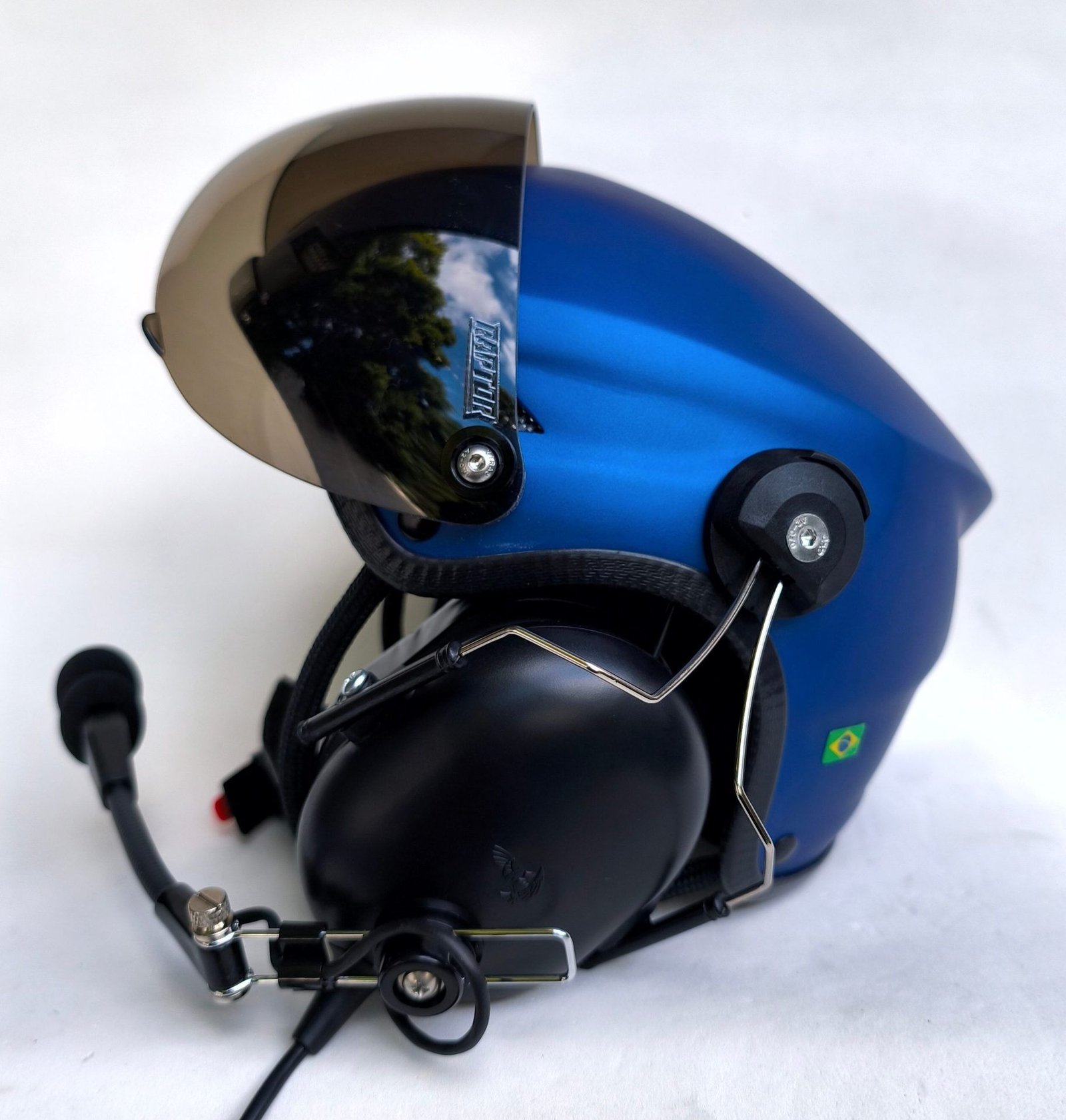 CAPACETE RAPTOR COR AZUL FOSCO - Imagem 2