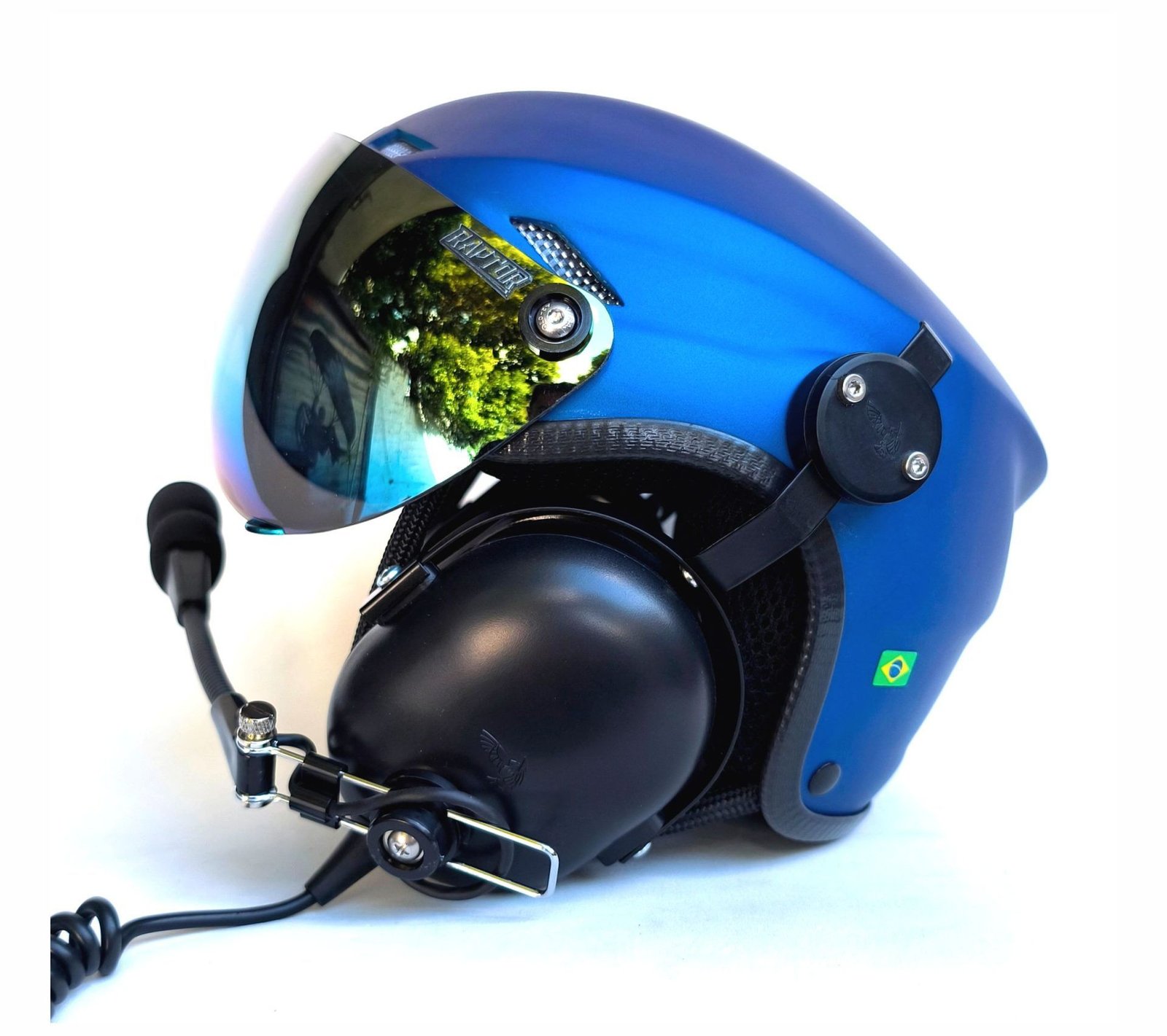 CAPACETE RAPTOR COR AZUL FOSCO - Imagem 8