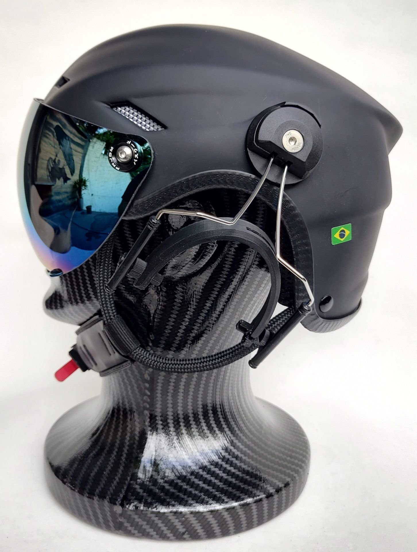 CAPACETE MODELO RAPTOR COM SUPORTE PARA ADAPTAÇÃO DOS FONES BOSE A20 E A30 - Imagem 2