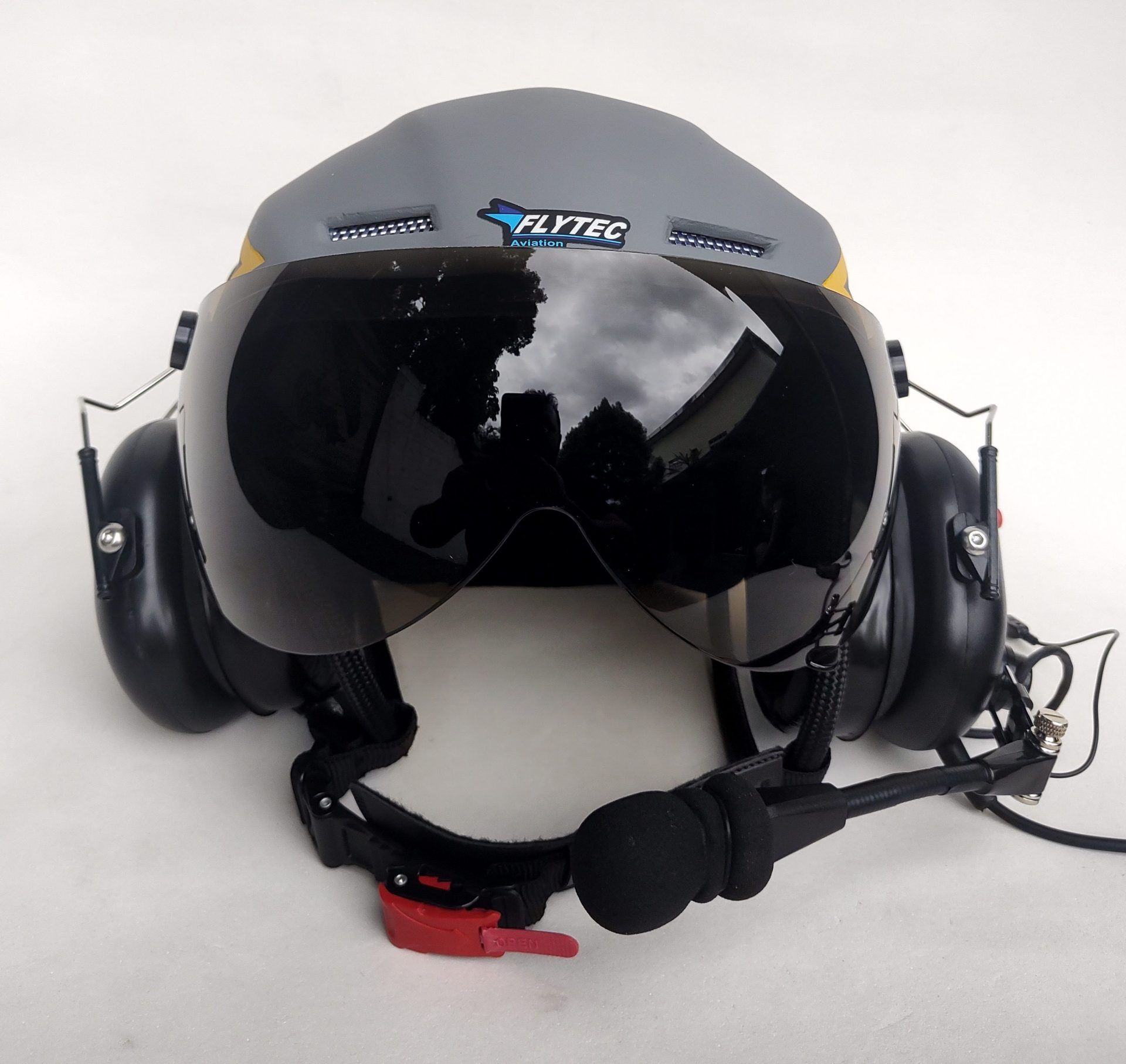 CAPACETE RAPTOR PLUS PINTURA CINZA FOSCO COM FAIXAS AMARELO - Imagem 9