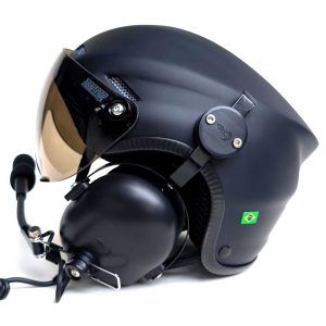 CAPACETE RAPTOR COM ANR SUPRESSOR DE RUÍDO ELETRÔNICO PARA AVIAÇÃO.